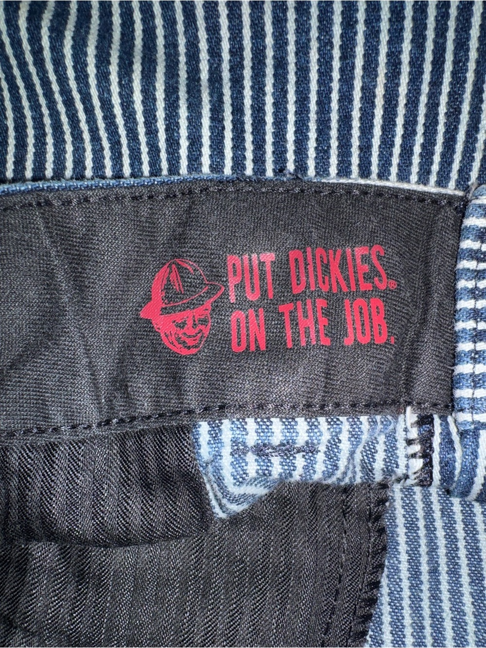 Dickies classic pants. railroad pinstripe navy and white - Picture 8 of 8